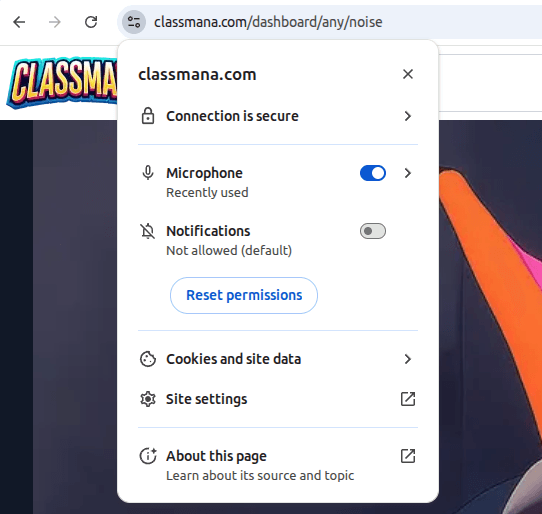Дозволи мікрофона Chrome
