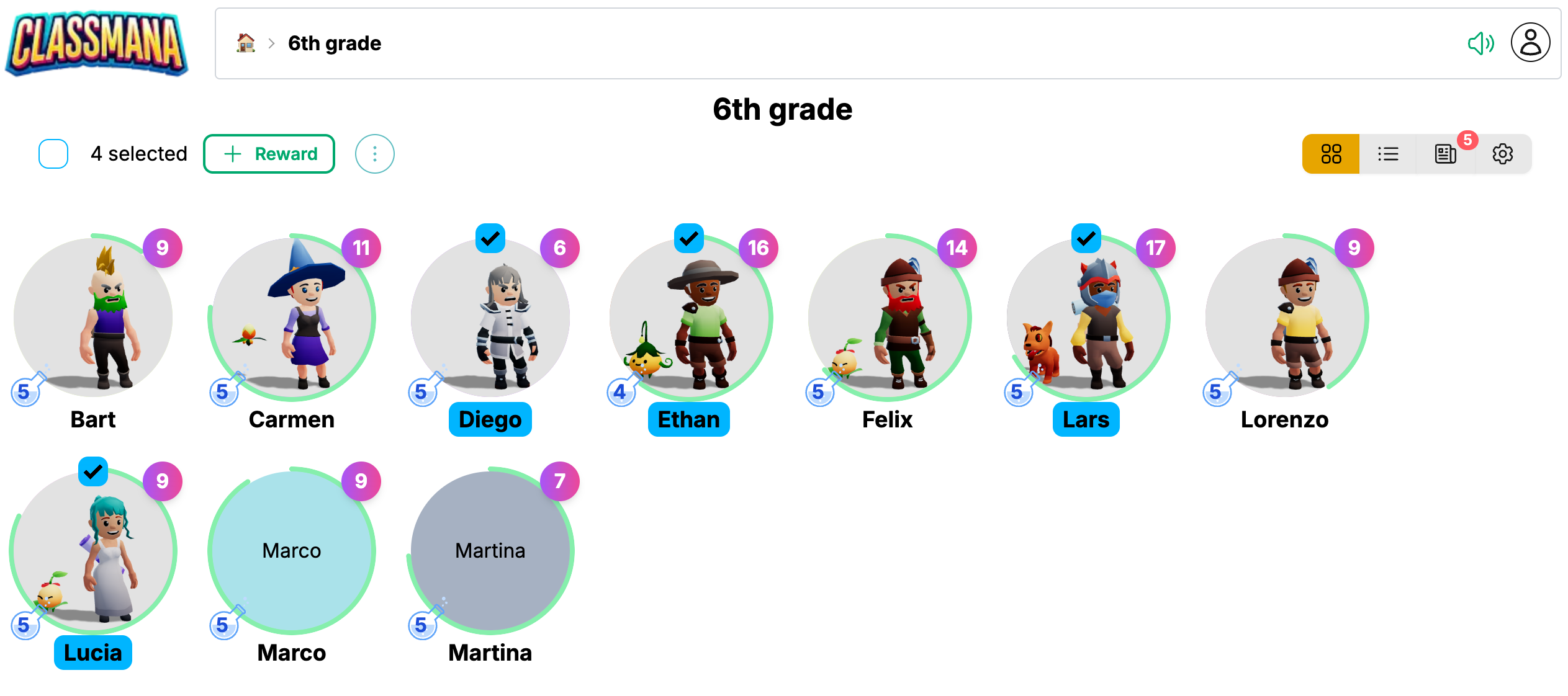 Вибрано кількох учнів